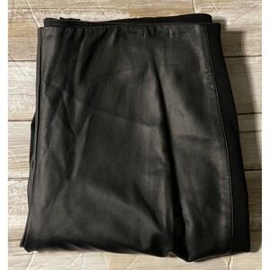 Chico's Faux Leather front‎ Ponte Knit back pants Black Size 1(U.S. size 8)